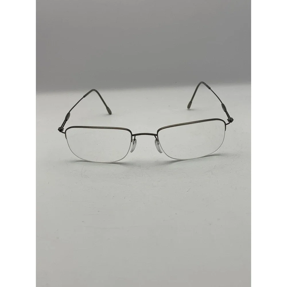 Silhouette Eyeglasses 7584 6053 52-19-140 Silver Square Rectangular Men Titanium